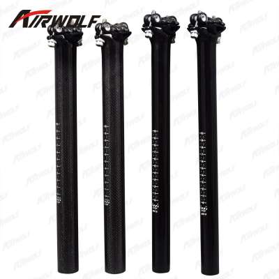 China manufacture 3K or UD weave bike parts seatposts 31.6 or 27.2mm diameter seatpost carbon